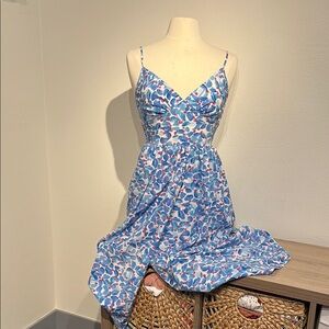 Blue Patterned Women's Dress